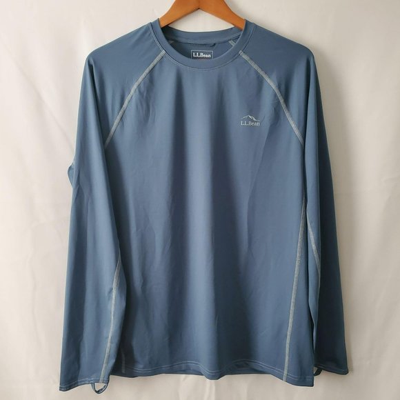 L.L. Bean Men's Swift River Cooling Long Sleeve Rash Guard Regular Size Large - Picture 6 of 12